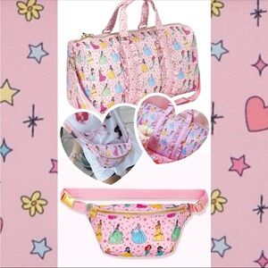 Stoney Clover Lane Disney Princess Royal Collection 2 Piece Duffle Fanny Pack